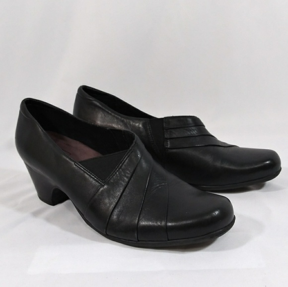 clarks sugar spice black leather